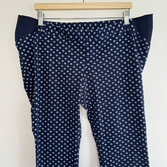 Old Navy Maternity Pixie Pants with Side Panel Navy Blue and White Size 16 - Picture 3 of 8